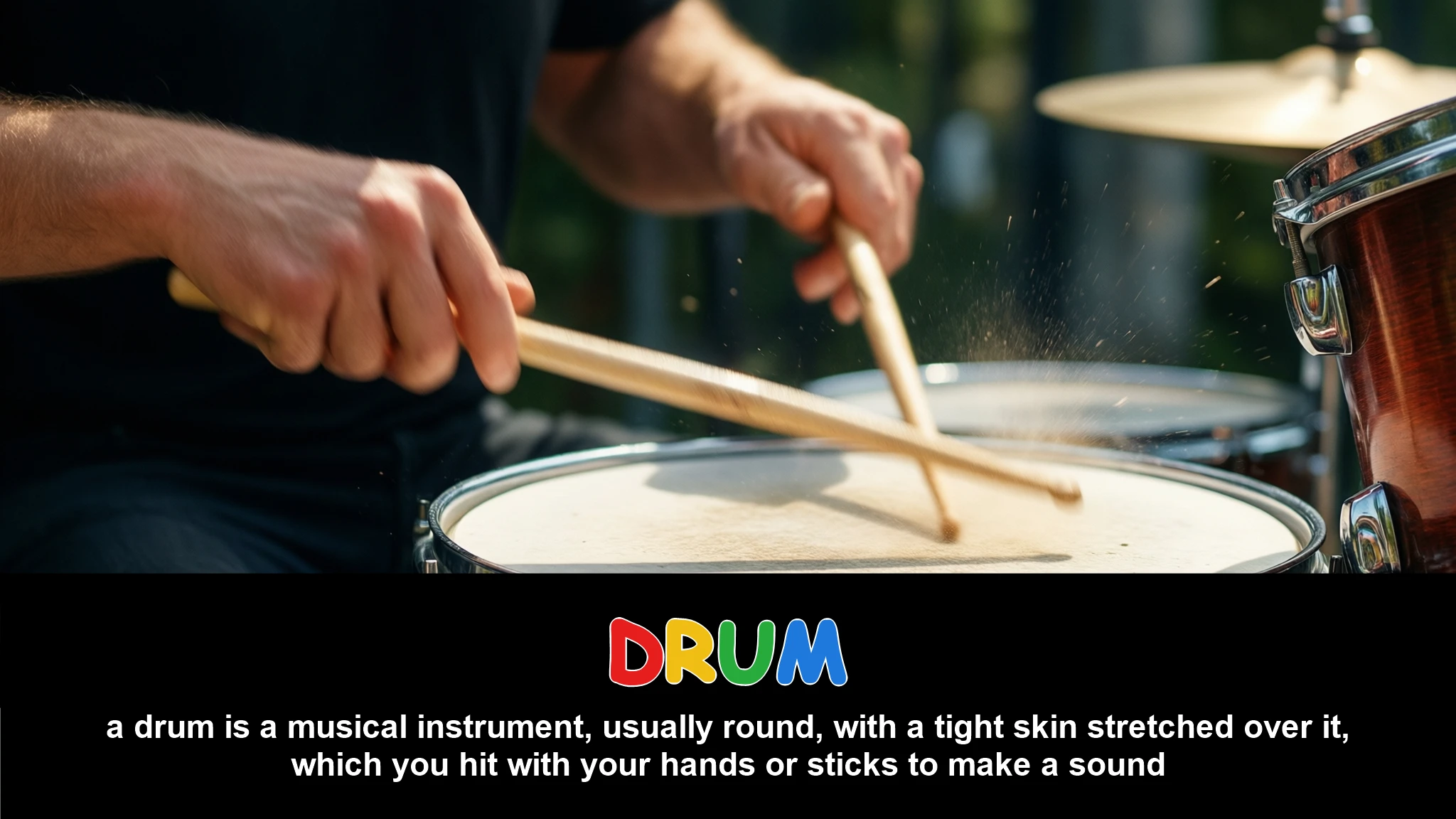 English Illustration for drum